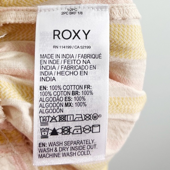 NWT Roxy Handmade Life Pull On High Waisted Striped Shorts - Picture 11 of 11